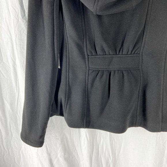 BOGO Black Toggle Faux Fur Lined Full Zip Peacoat Size M - Picture 10 of 11